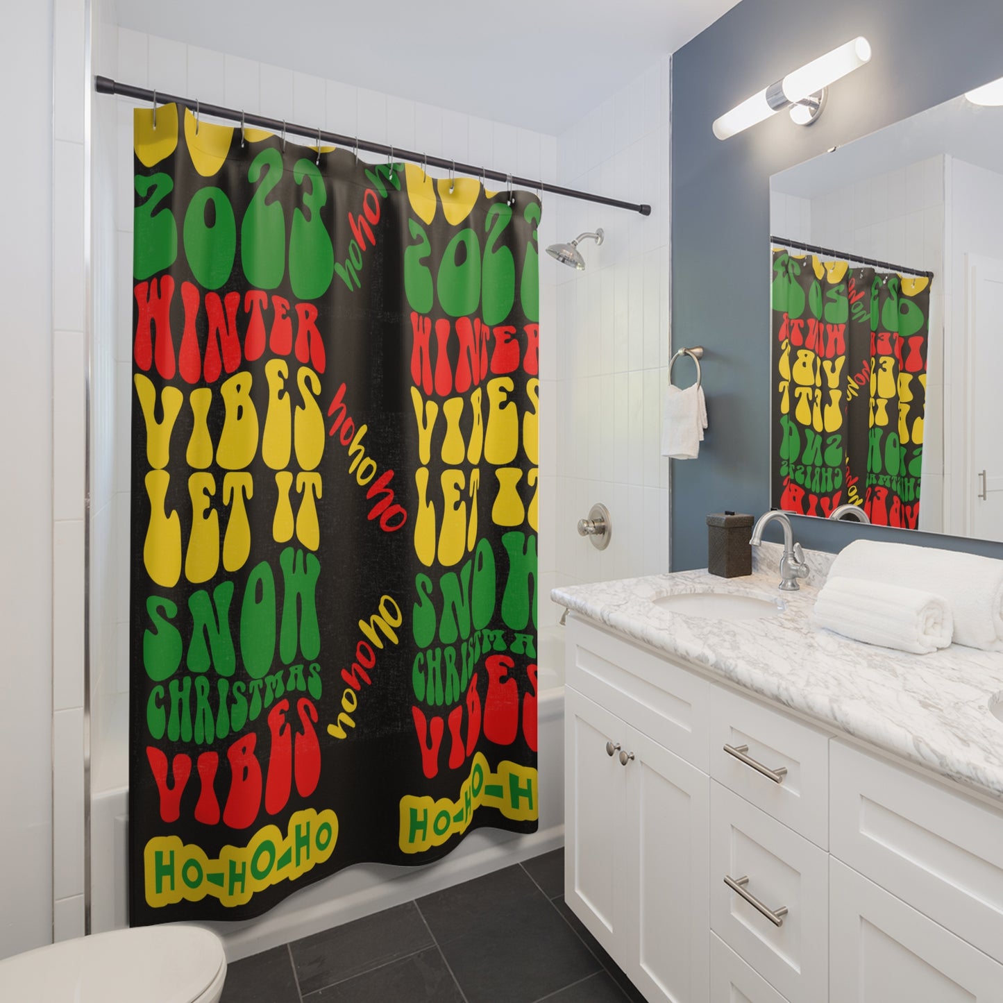 Rasta X-Mas Shower Curtain