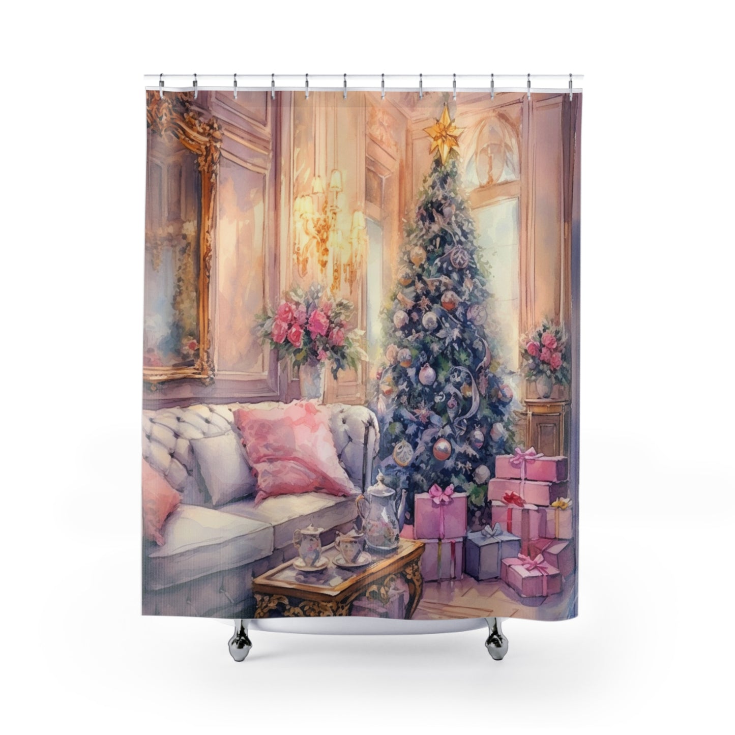 Christmas Livingroom Shower Curtains #2