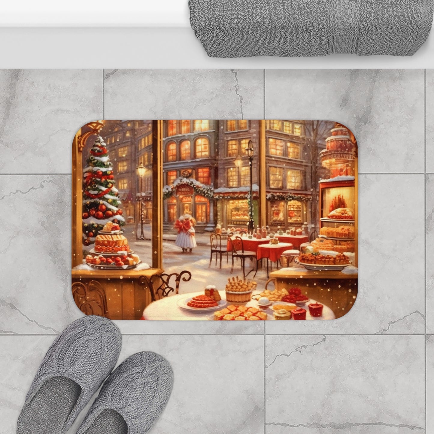 Christmas Scenery Bath Mat